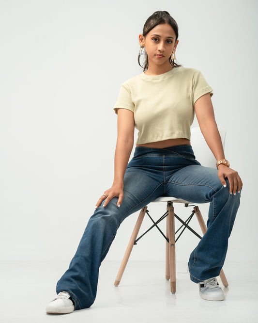 Sage Breeze Ribbed Crop Top