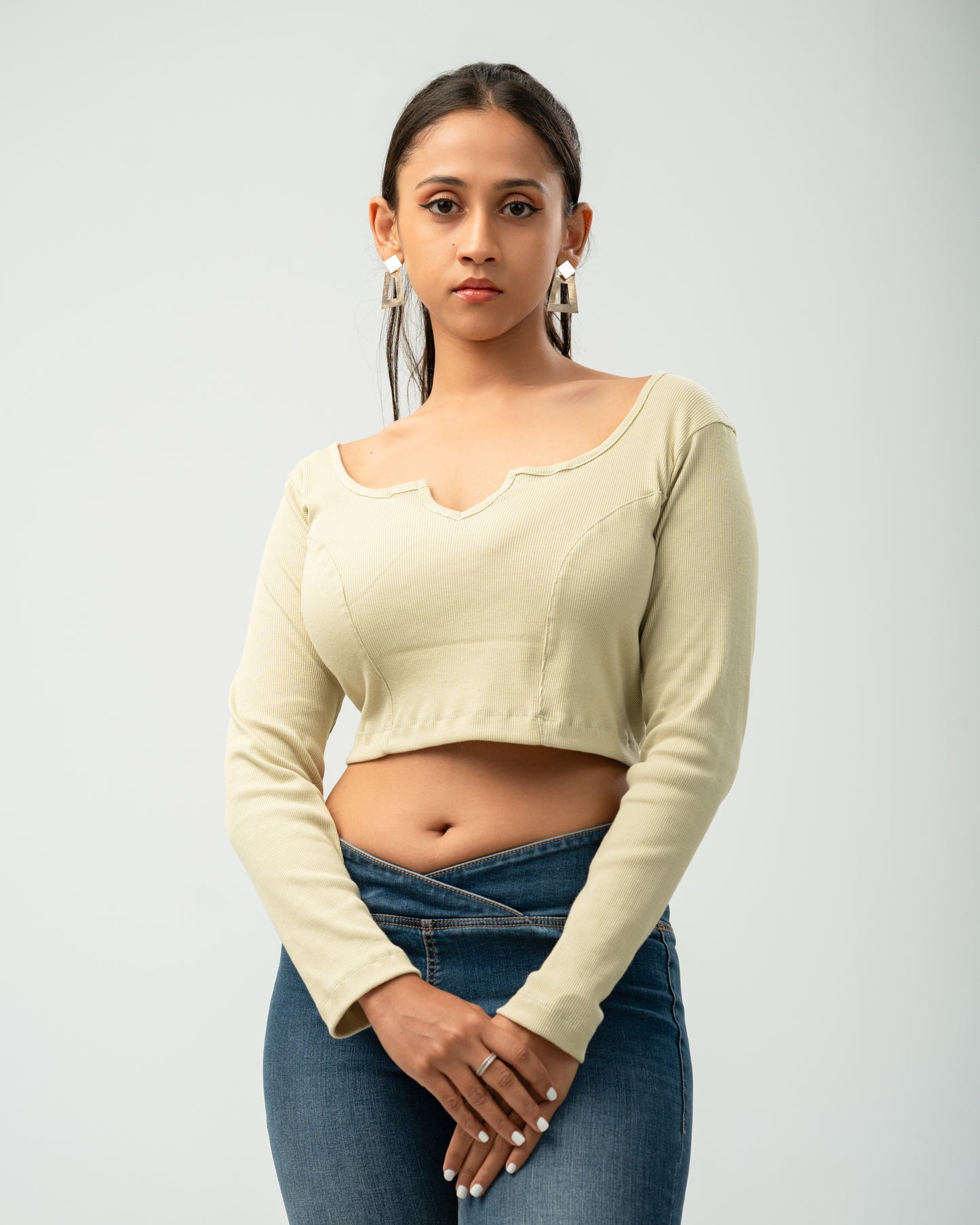 Sage Notch Crop Top