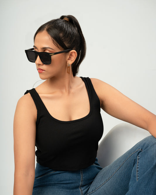 Onyx Edge Ribbed Tank Top